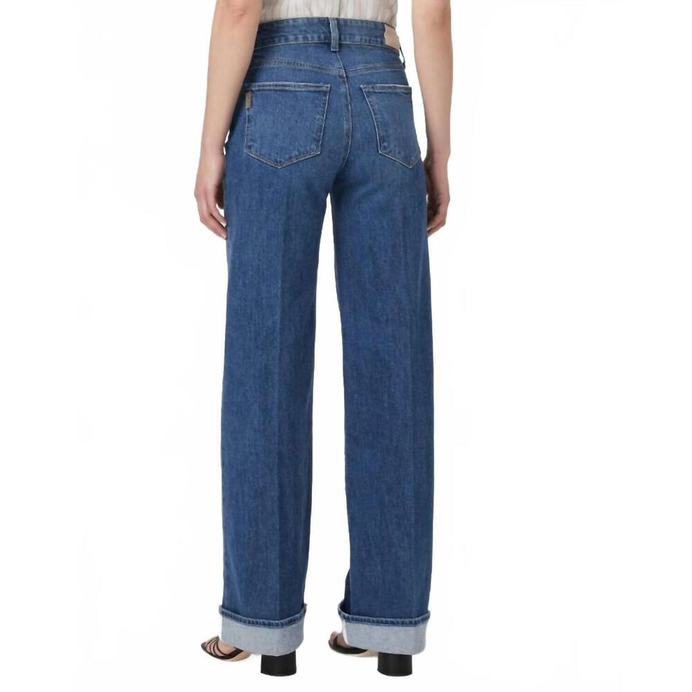 NEW PAIGE sasha wide cuff jean in nadira - Picture 3 of 4